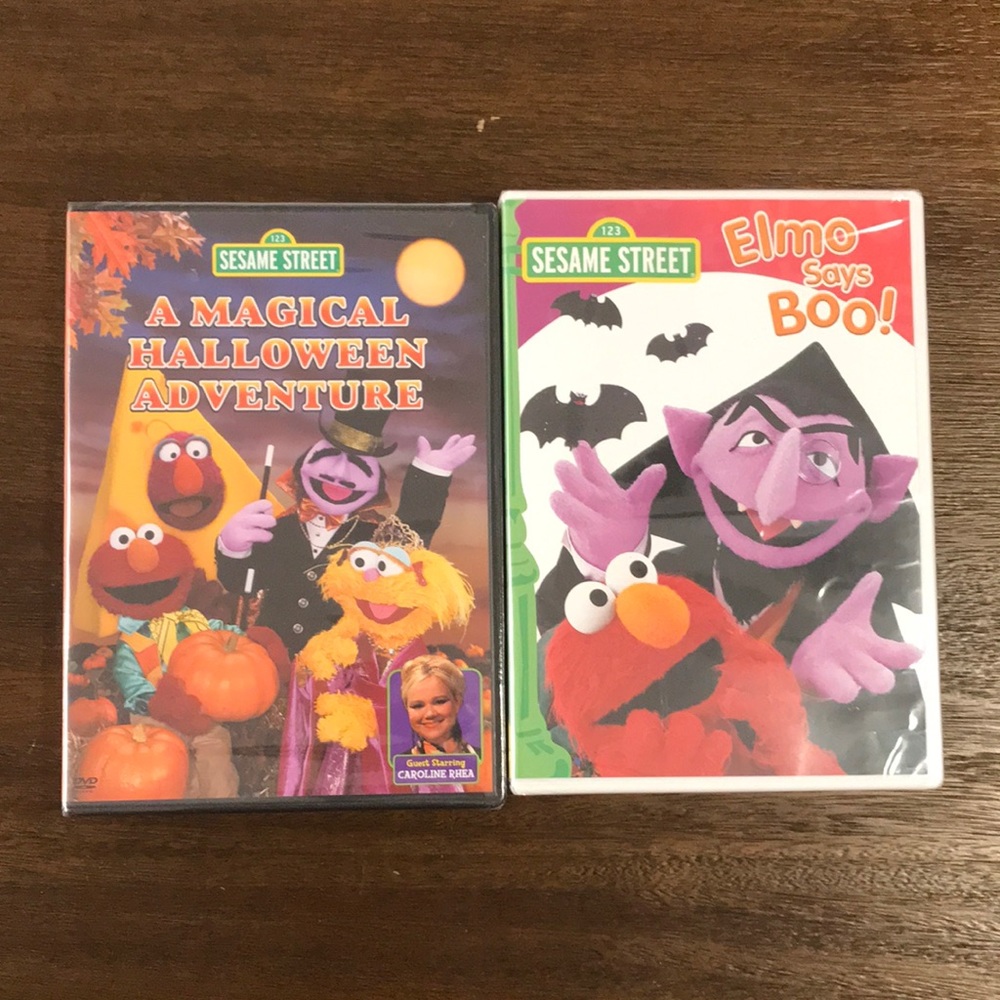 2 NIP Sesame Street Halloween DVDs